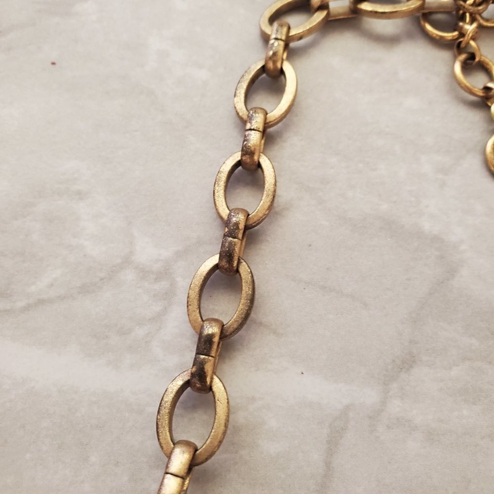 ✨ J.Crew Pink Taupe Jumbo Giant Rhinestones Crystalst Statement Necklace ✨ - Picture 11 of 16